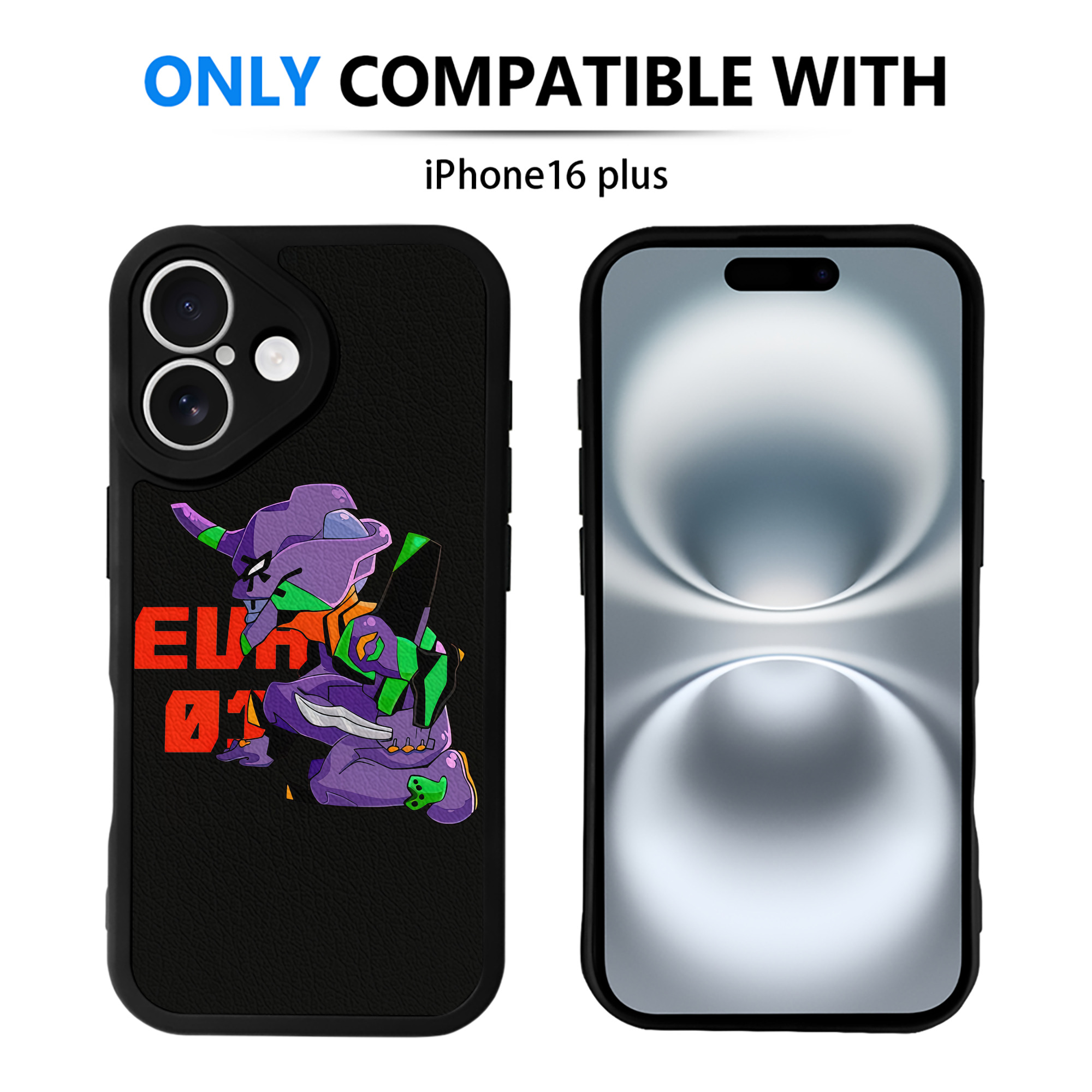 （画像用） EVA 新世紀エヴァンゲリオン 【iPhone 16シリーズ対応】シリコンスマホケース（レザー調） 材質：シリコン